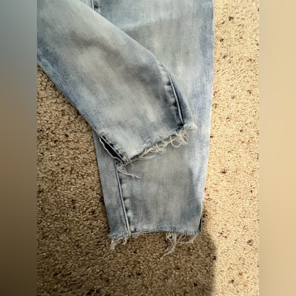 Women’s Maurice’s light wash jeans L large short button up distressed - Picture 10 of 10